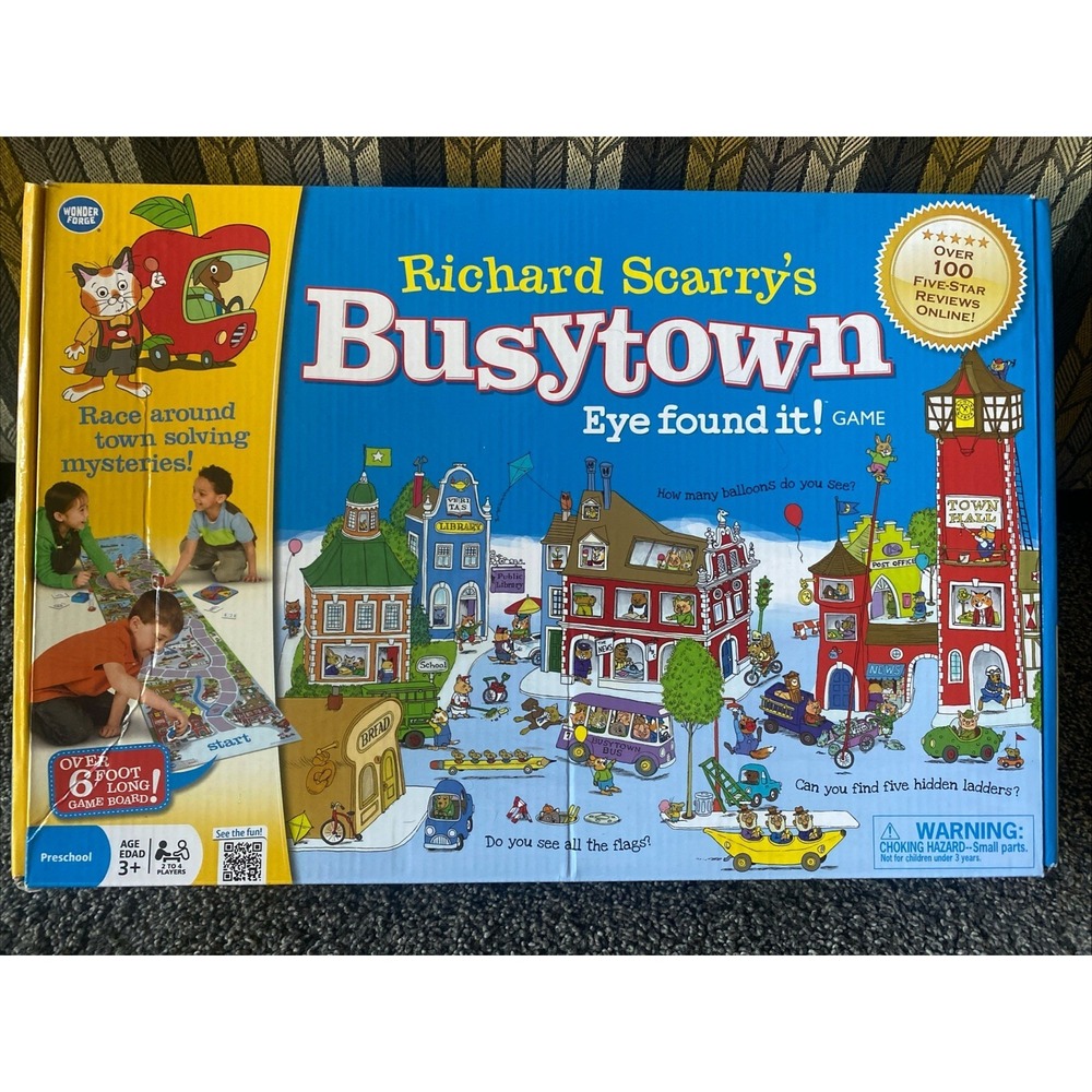Richard Scarry's Busytown Eye Found It Game COMPLETE Wonder Forge Preschool Kids